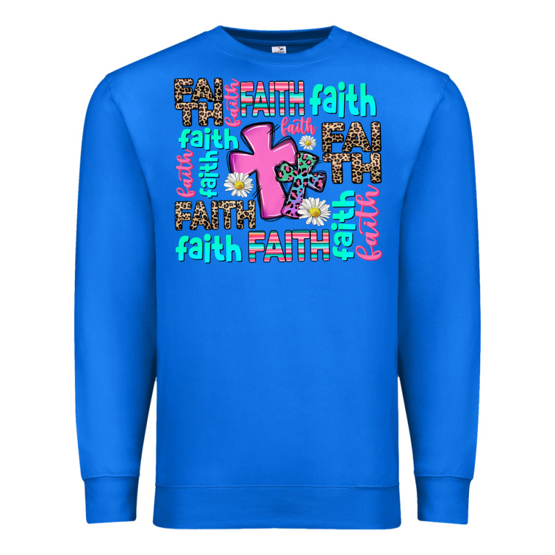 Faith With Cross Premium Sweatshirt by AdoDesignShop | Teevron