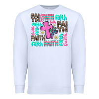 White faith with cross Premium Sweatshirt - AdoDesignShop