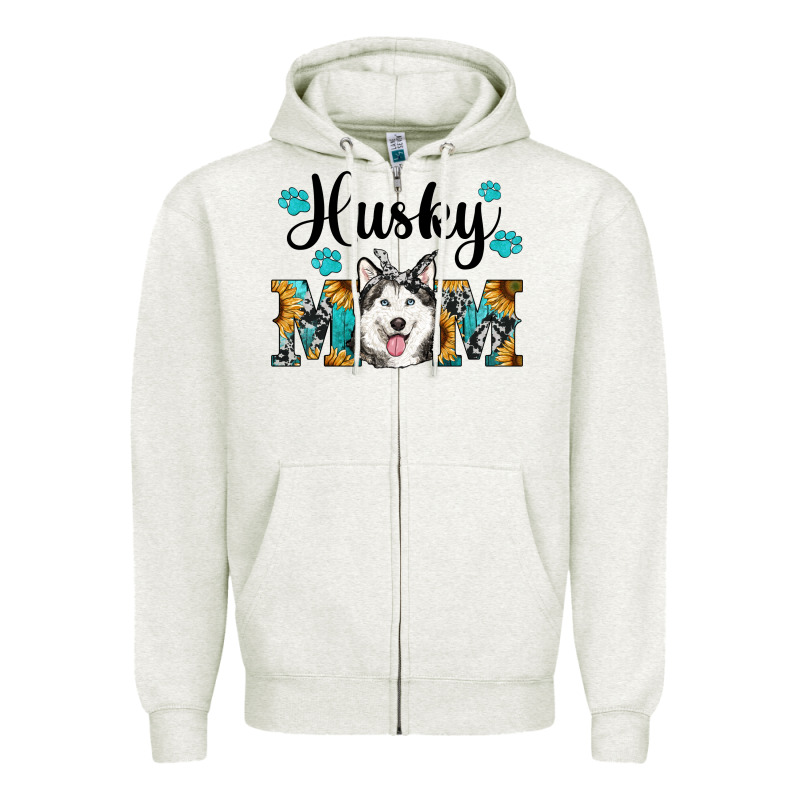 Husky Mom Western Zipper Hoodie by RanaPortraitStore | Teevron