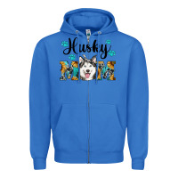 True Royal husky mom western Zipper Hoodie - RanaPortraitStore