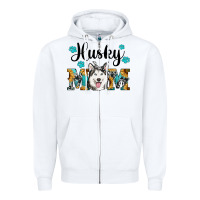 White husky mom western Zipper Hoodie - RanaPortraitStore