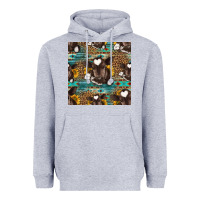 Heather Grey western baby calf seamless pattern Heavyweight Hoodie - HRA Design Shop