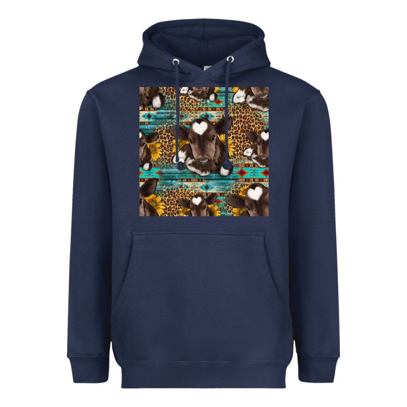 Western Baby Calf Seamless Pattern Heavyweight Hoodie by HRA Design Shop | Teevron