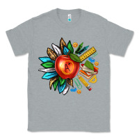 Heather Grey teacher sunflower Classic Tee - texasbilliewilder