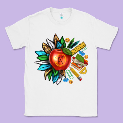 Classic Tee teacher sunflower