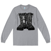 Heather Grey soldier boots Long Sleeve Tee - RanaPortraitStore