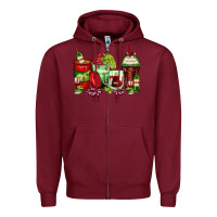 Burgundy wine coffee cups Zipper Hoodie - Zillion Design Studio