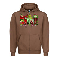 Chestnut wine coffee cups Zipper Hoodie - Zillion Design Studio