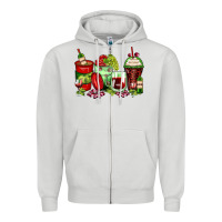 Dove Grey wine coffee cups Zipper Hoodie - Zillion Design Studio