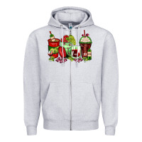 Heather Grey wine coffee cups Zipper Hoodie - Zillion Design Studio
