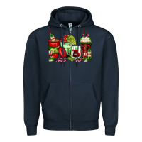 Navy wine coffee cups Zipper Hoodie - Zillion Design Studio