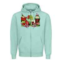 Seafoam wine coffee cups Zipper Hoodie - Zillion Design Studio