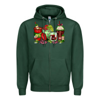 Sports Green wine coffee cups Zipper Hoodie - Zillion Design Studio