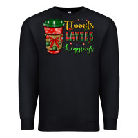 Black flannels lattes leggings Premium Sweatshirt - BundleAndBundleShop