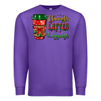 Purple flannels lattes leggings Premium Sweatshirt - BundleAndBundleShop