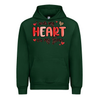 Forest Green i wear my heart on my sleeve Urban Hoodie - MaliasSmallBusiness