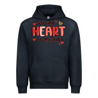 Navy i wear my heart on my sleeve Urban Hoodie - MaliasSmallBusiness