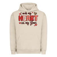 Pigment French Oak i wear my heart on my sleeve Urban Hoodie - MaliasSmallBusiness