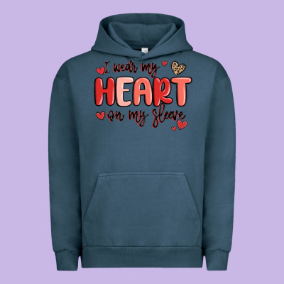 I Wear My Heart On My Sleeve Urban Hoodie Designed By Maliassmallbusiness