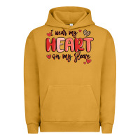 Pigment Peanut Butter i wear my heart on my sleeve Urban Hoodie - MaliasSmallBusiness