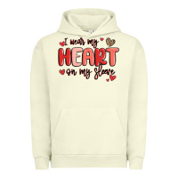 Pigment Pistachio i wear my heart on my sleeve Urban Hoodie - MaliasSmallBusiness