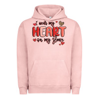 Pigment Salmon i wear my heart on my sleeve Urban Hoodie - MaliasSmallBusiness