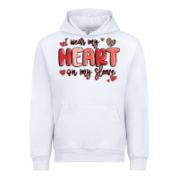 White i wear my heart on my sleeve Urban Hoodie - MaliasSmallBusiness