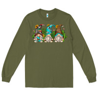 Army Green cactus gnomes Long Sleeve Tee - Zillion Design Studio