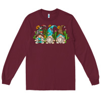Burgundy cactus gnomes Long Sleeve Tee - Zillion Design Studio
