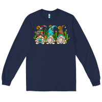 Navy cactus gnomes Long Sleeve Tee - Zillion Design Studio
