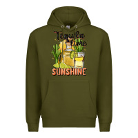 Army Green tequila lime sunshine Premium Hoodie - MaliasSmallBusiness