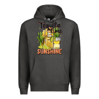 Charcoal Heather tequila lime sunshine Premium Hoodie - MaliasSmallBusiness