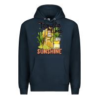 Navy tequila lime sunshine Premium Hoodie - MaliasSmallBusiness
