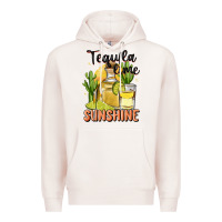 Pale Pink tequila lime sunshine Premium Hoodie - MaliasSmallBusiness
