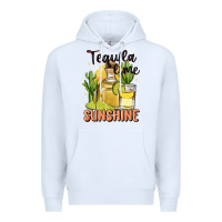 White tequila lime sunshine Premium Hoodie - MaliasSmallBusiness