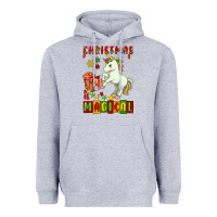 Heather Grey christmas magical unicorn Heavyweight Hoodie - FaDigitalArtStudio