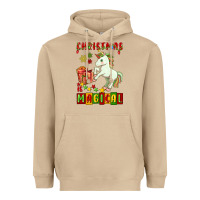 Mushroom christmas magical unicorn Heavyweight Hoodie - FaDigitalArtStudio