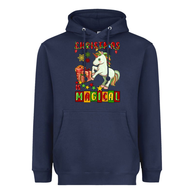 Christmas Magical Unicorn Heavyweight Hoodie by FaDigitalArtStudio | Teevron