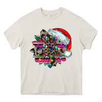 Cream serape and leopard christmas Heavy Core Tee - CowhideDigitalArt