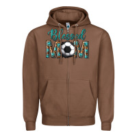 Chestnut western blessed mom with soccer Zipper Hoodie - texasbilliewilder