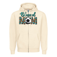 Sandshell western blessed mom with soccer Zipper Hoodie - texasbilliewilder