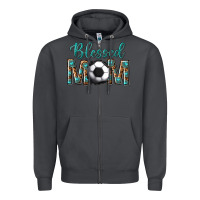 Smoke western blessed mom with soccer Zipper Hoodie - texasbilliewilder