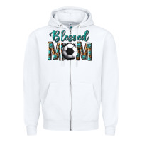 White western blessed mom with soccer Zipper Hoodie - texasbilliewilder
