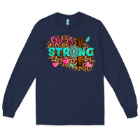 Navy she is strong Long Sleeve Tee - texasbilliewilder