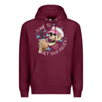 Burgundy time to get ship faced Premium Hoodie - MaliasSmallBusiness
