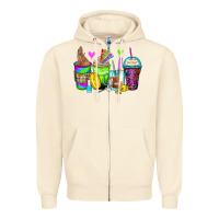 Sandshell nail art coffee cups Zipper Hoodie - Zillion Design Studio
