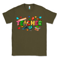 Army Green teacher Classic Tee - texasbilliewilder