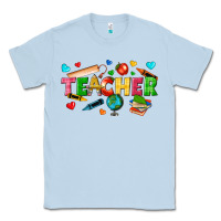 Dusty Blue teacher Classic Tee - texasbilliewilder