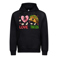 Black all you need is love and tacos Urban Hoodie - MaliasSmallBusiness