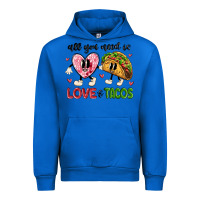 Cobalt all you need is love and tacos Urban Hoodie - MaliasSmallBusiness